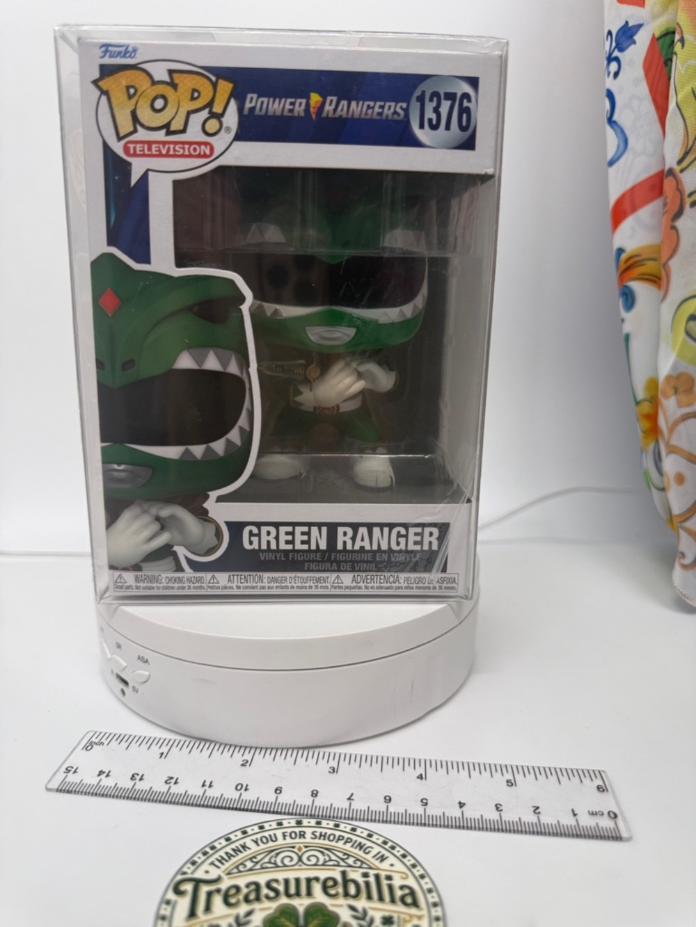 Funko Pop! Television Green Ranger Vinyl Figure 1376 - Green, White protector